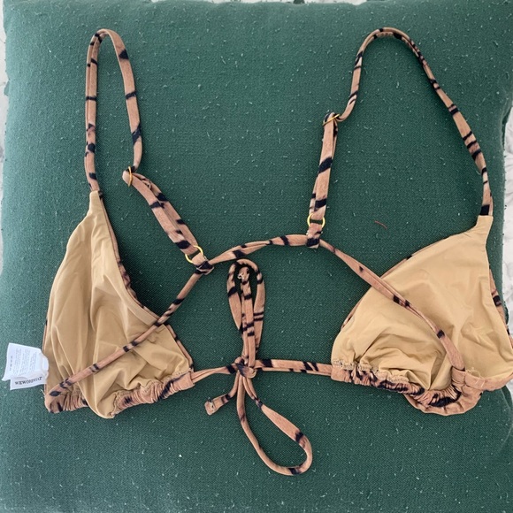 We Wore What Tiger Print Triangle Top - Picture 3 of 4